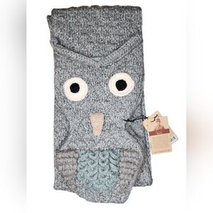 ANDES GIFTS Hand-Knitted Alpaca Blend Owl Scarf